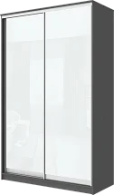 2-х дверный шкаф-купе с цветной пленкой Белый №10 2300 1682 620
